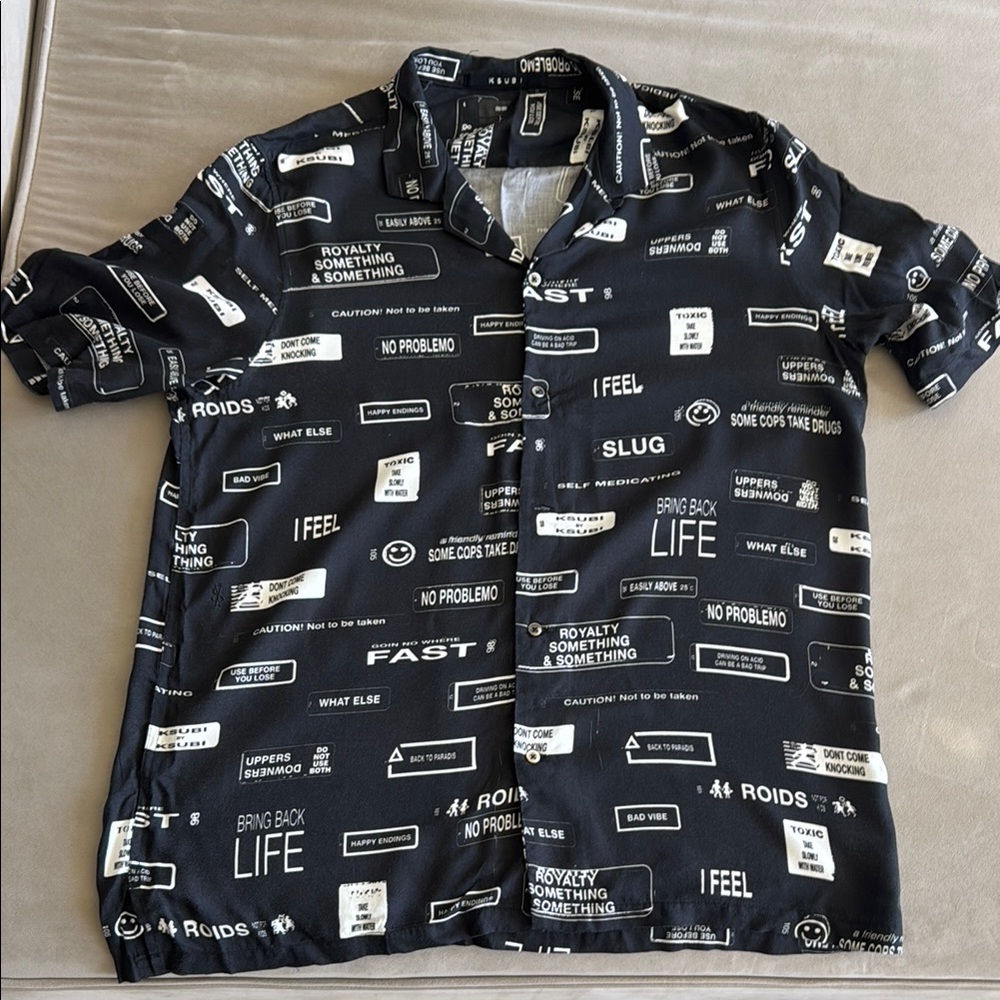 Ksubi Black Graphic Print Men's Shirt